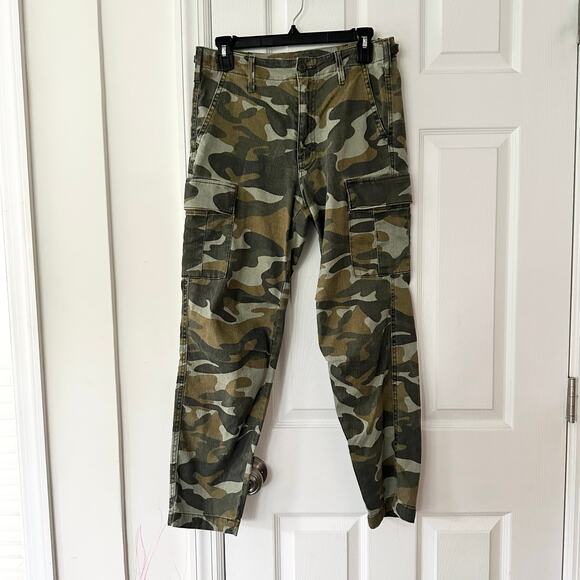 Mother Green Camo The Sir Yes Sir Utility Cargo Pants Finding Stretch Pants 26 - Picture 2 of 12